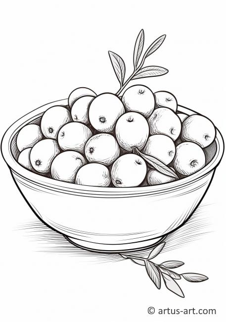 Kumquat in a Bowl Coloring Page